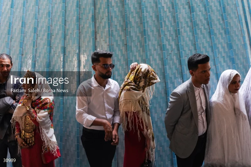 Marriage ceremony of 14 Turkmen couples in Tehran