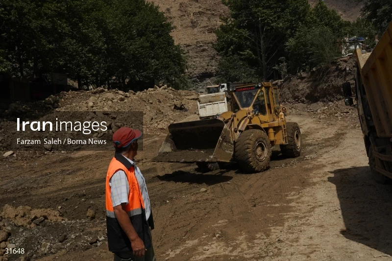 Chalus Road 8 days after the flood