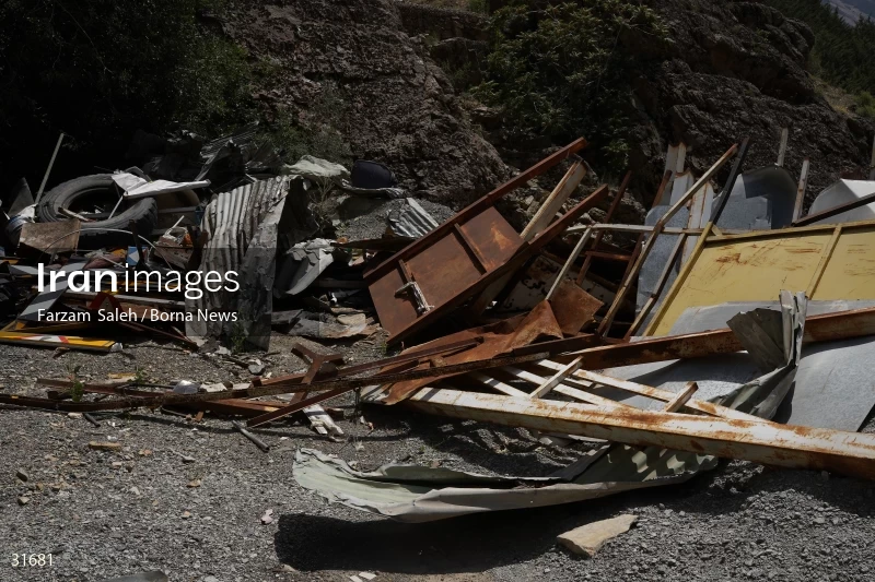 Chalus Road 8 days after the flood