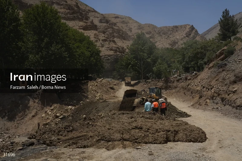 Chalus Road 8 days after the flood