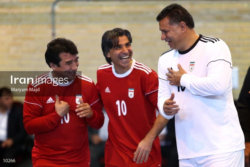Ali Daei, Khodad Azizi and Vahid Shamsaei