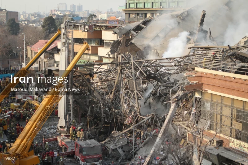 Tehran's Iconic Plasco Building Collapses After Fire
