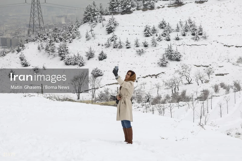 Tehran in a snowy day