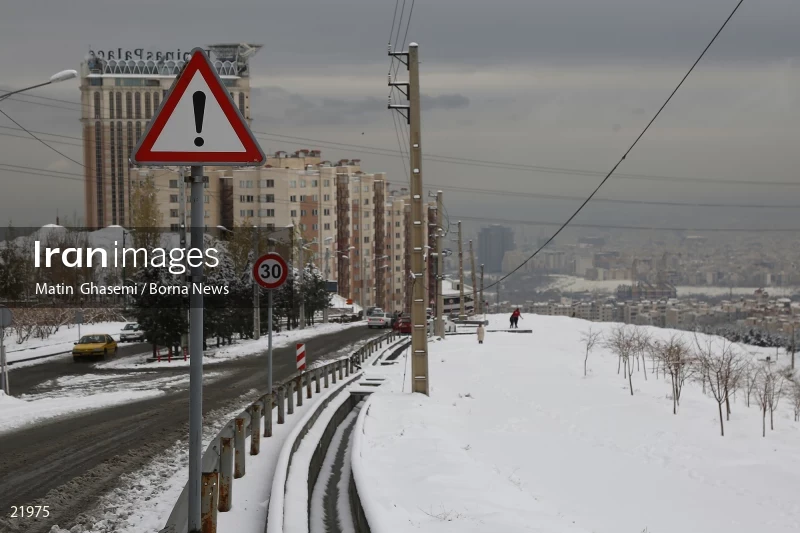 Tehran in a snowy day