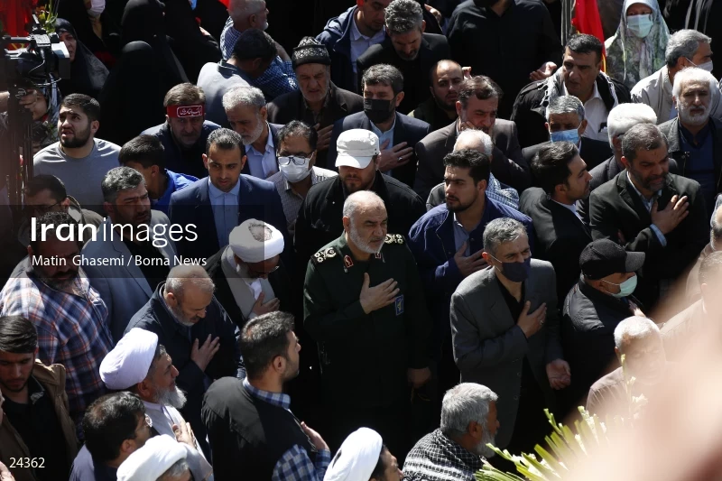 The funeral ceremony of Milad Heidari and Meghdad Mahghani Jafarabadi
