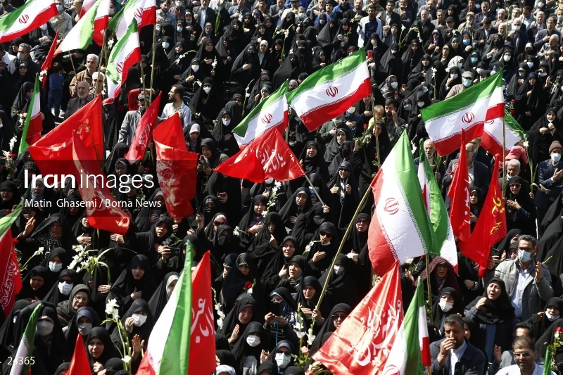 The funeral ceremony of Milad Heidari and Meghdad Mahghani Jafarabadi