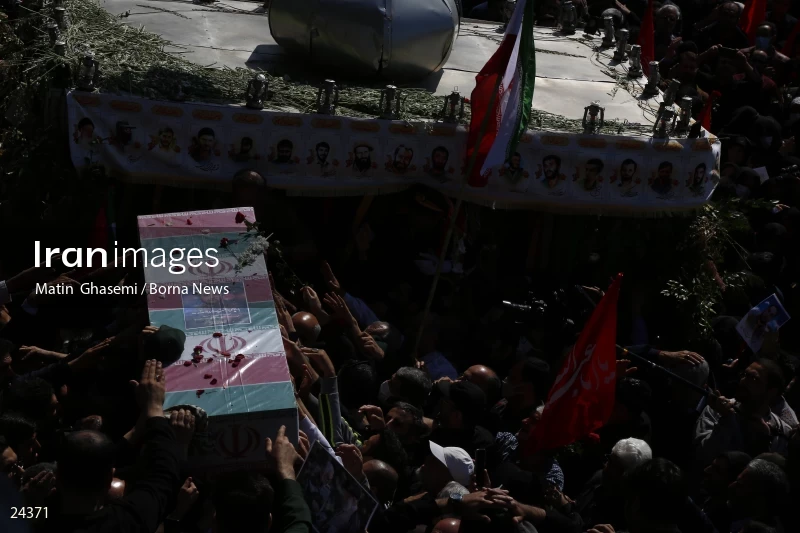 The funeral ceremony of Milad Heidari and Meghdad Mahghani Jafarabadi