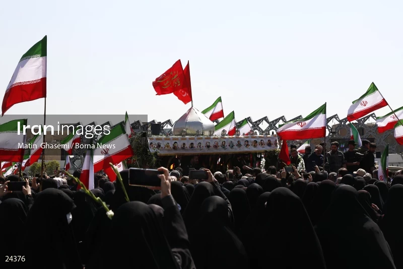 The funeral ceremony of Milad Heidari and Meghdad Mahghani Jafarabadi