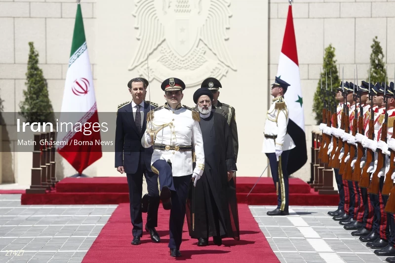 Bashar al-Assad's official welcome to the President of Iran Ebrahim Raisi
