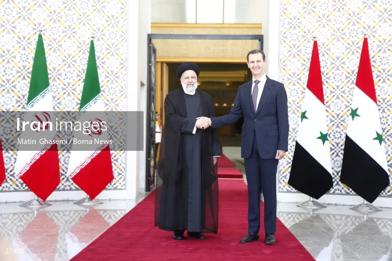 Bashar al-Assad's official welcome to the President of Iran Ebrahim Raisi