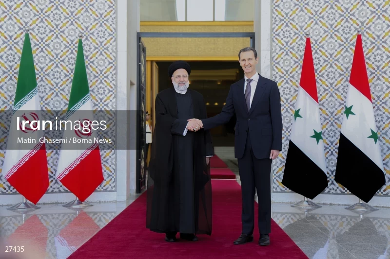 Bashar al-Assad's official welcome to the President of Iran Ebrahim Raisi