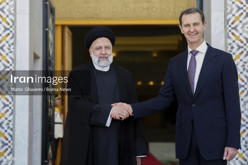 Bashar al-Assad's official welcome to the President of Iran Ebrahim Raisi