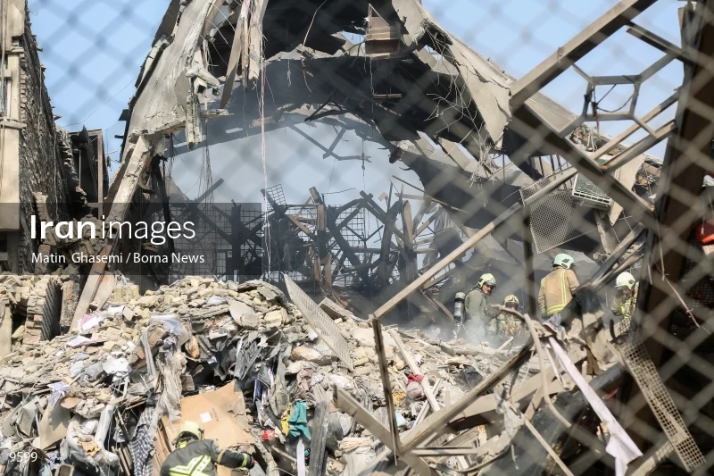 Tehran's Iconic Plasco Building Collapses After Fire