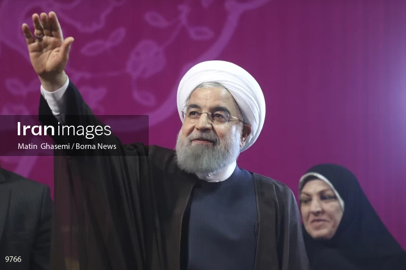 campaign rally in support of Hassan Rouhani