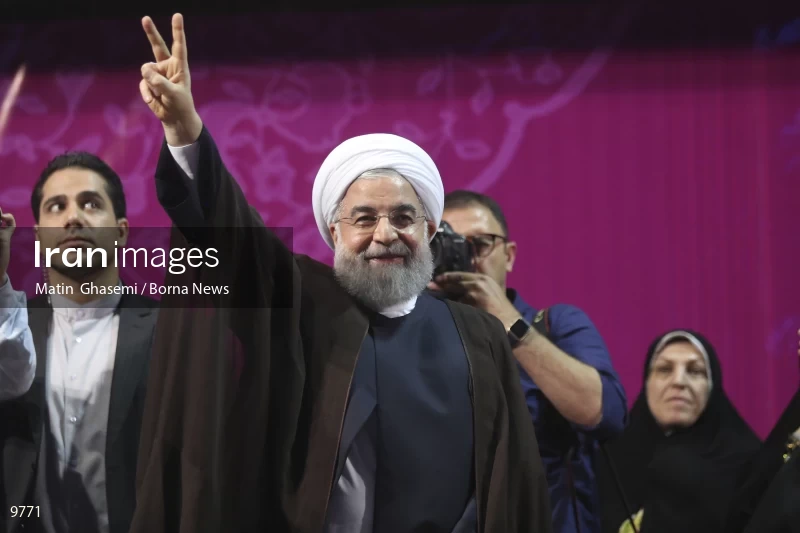 campaign rally in support of Hassan Rouhani