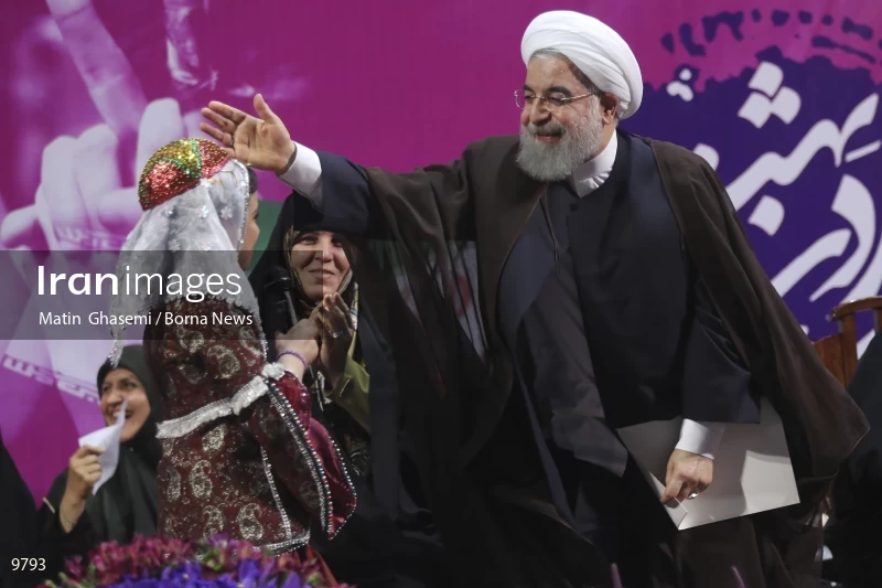 campaign rally in support of Hassan Rouhani