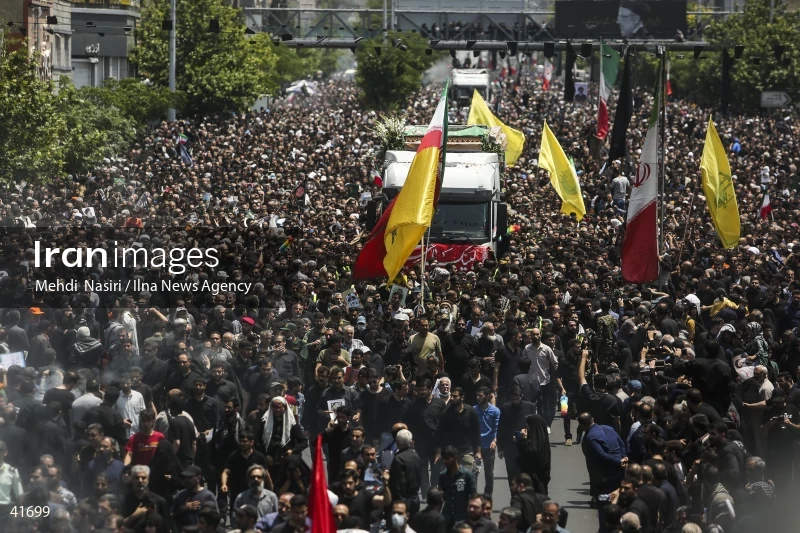 The funeral for Seyed Ebrahim Raisi, the President of Iran, and his companions in Tehran