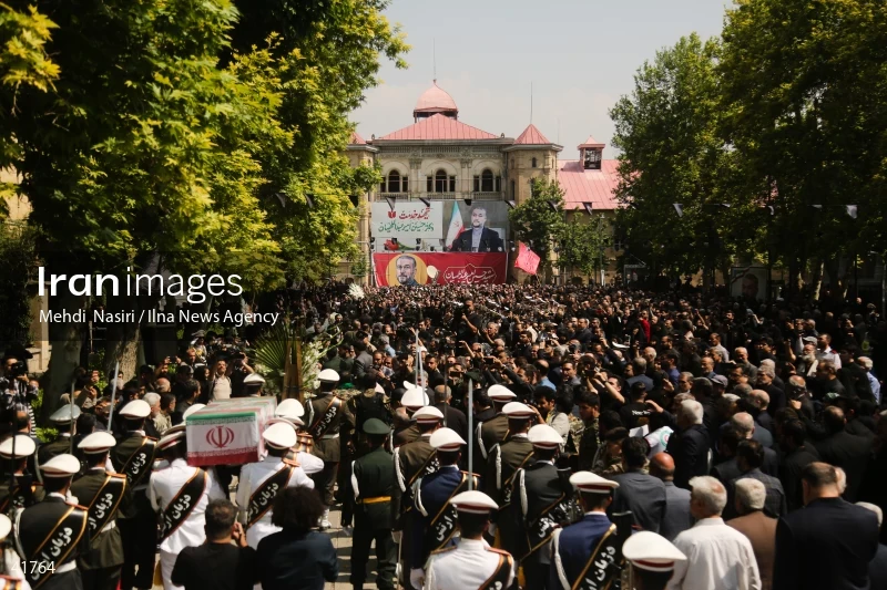 The funeral for Hossein Amir-Abdollahian