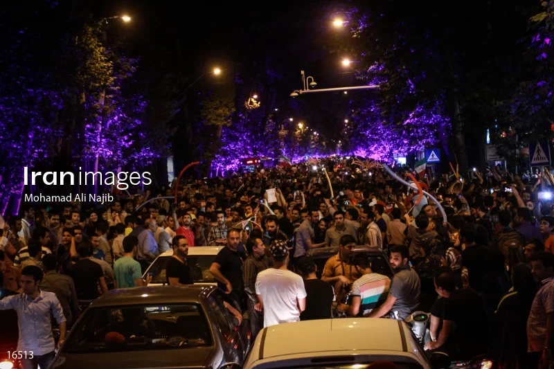 Celebration of nuclear agreement in Iran