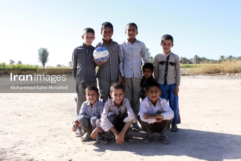 Children Play Football in Deprived Areas of Southern Kerman