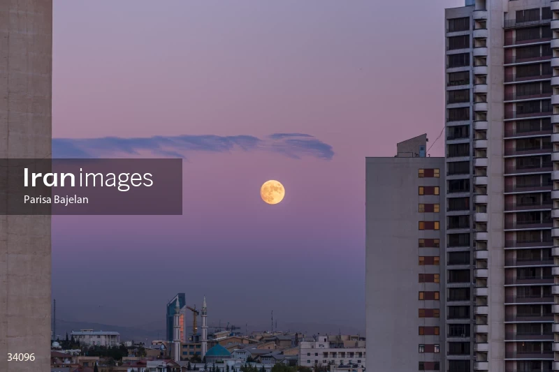 A full moon in the sky of Tehran