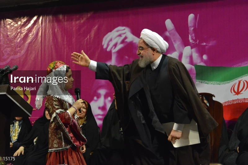 campaign rally in support of Hassan Rouhani