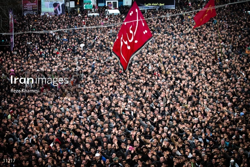 Mourning people in Ardabil