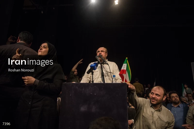 campaign rally in support of Mohammad Bagher Ghalibaf