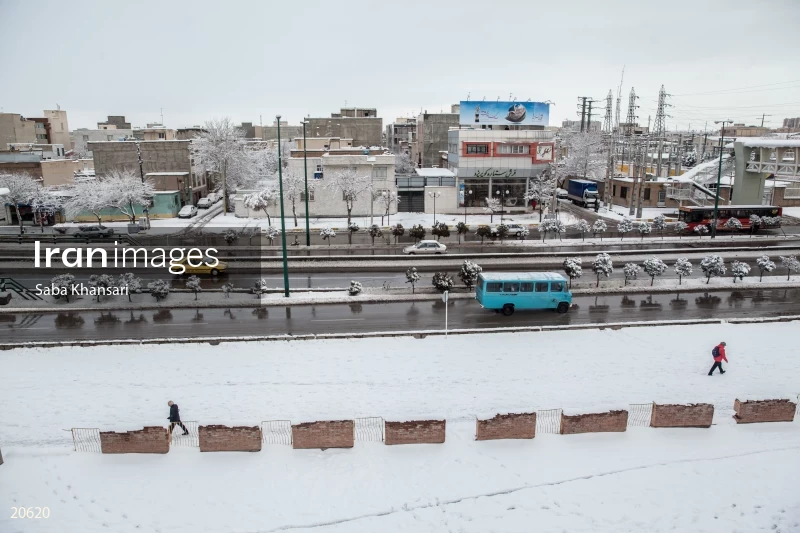 A snowy day in Sa'd al-Saltaneh Qazvin