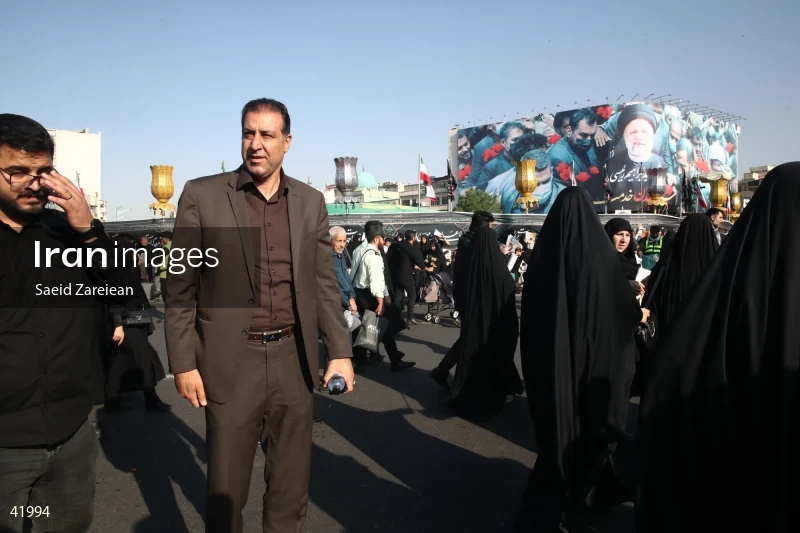 The funeral for Seyed Ebrahim Raisi, the President of Iran, and his companions in Tehran