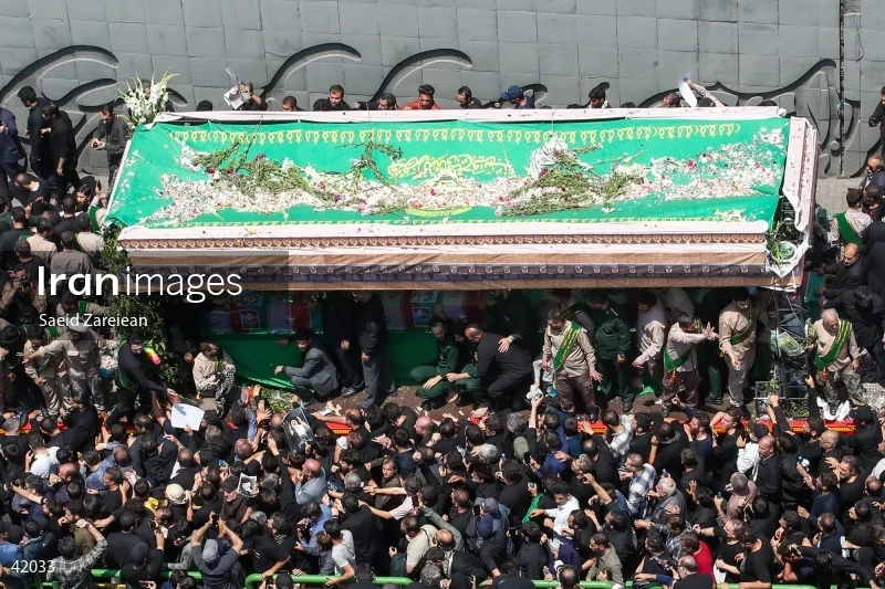 The funeral for Seyed Ebrahim Raisi, the President of Iran, and his companions in Tehran