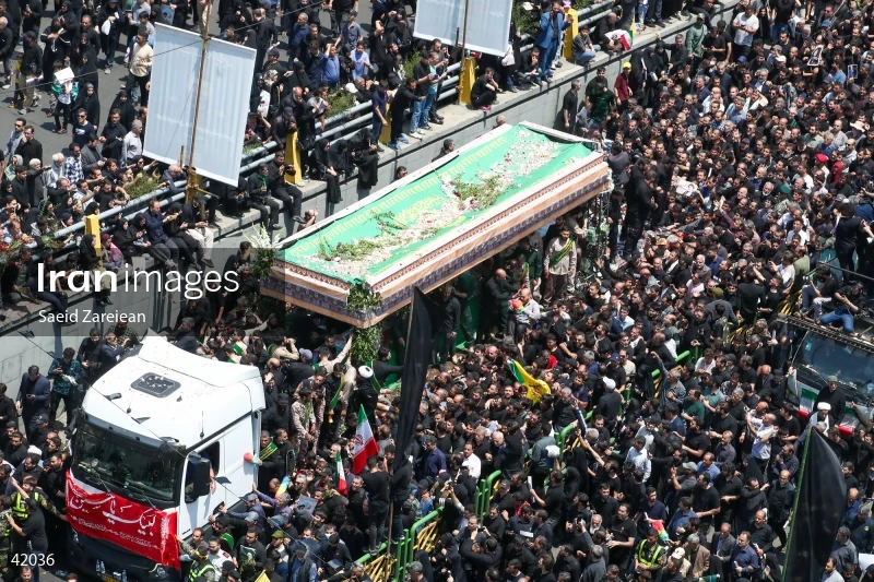 The funeral for Seyed Ebrahim Raisi, the President of Iran, and his companions in Tehran