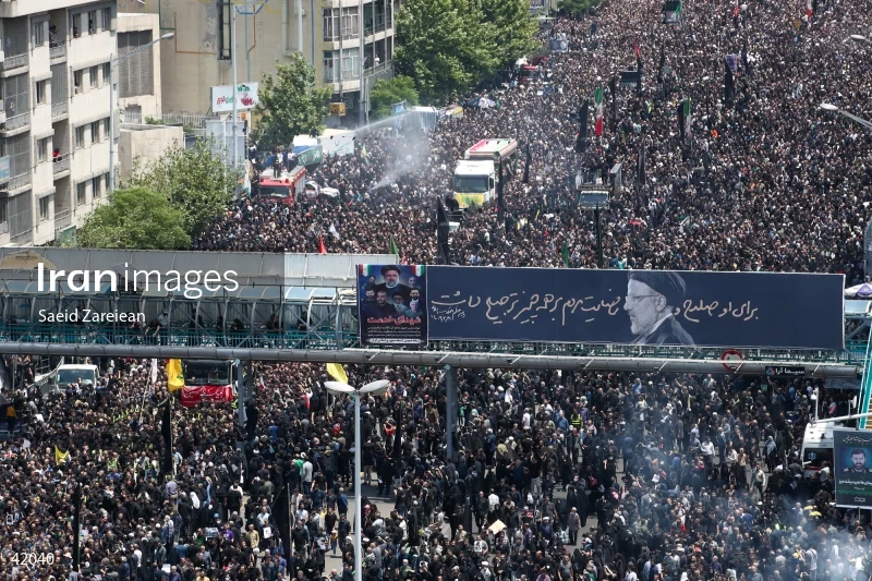 The funeral for Seyed Ebrahim Raisi, the President of Iran, and his companions in Tehran