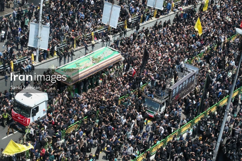 The funeral for Seyed Ebrahim Raisi, the President of Iran, and his companions in Tehran