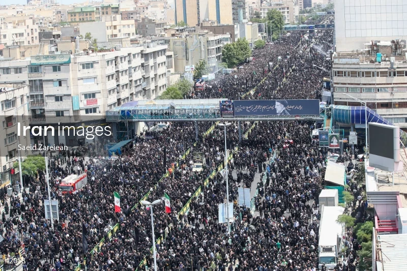 The funeral for Seyed Ebrahim Raisi, the President of Iran, and his companions in Tehran