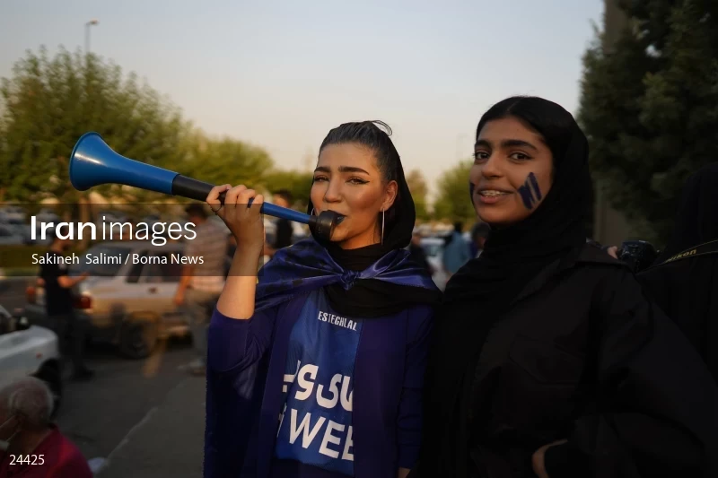 The first attendance of women in the stadium in a match of the Premier Football League of Iran