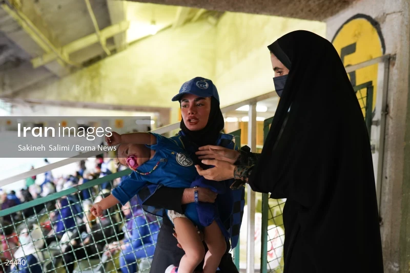 The first attendance of women in the stadium in a match of the Premier Football League of Iran