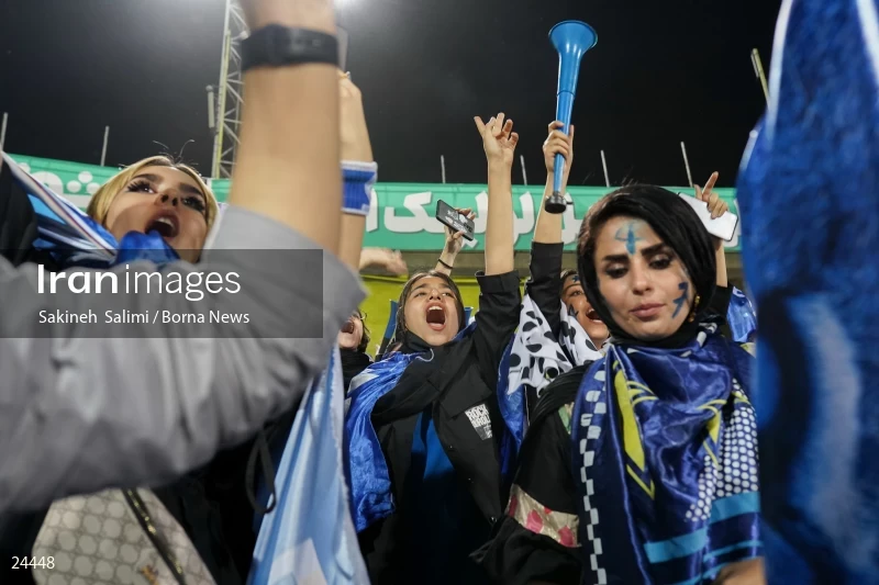 The first attendance of women in the stadium in a match of the Premier Football League of Iran