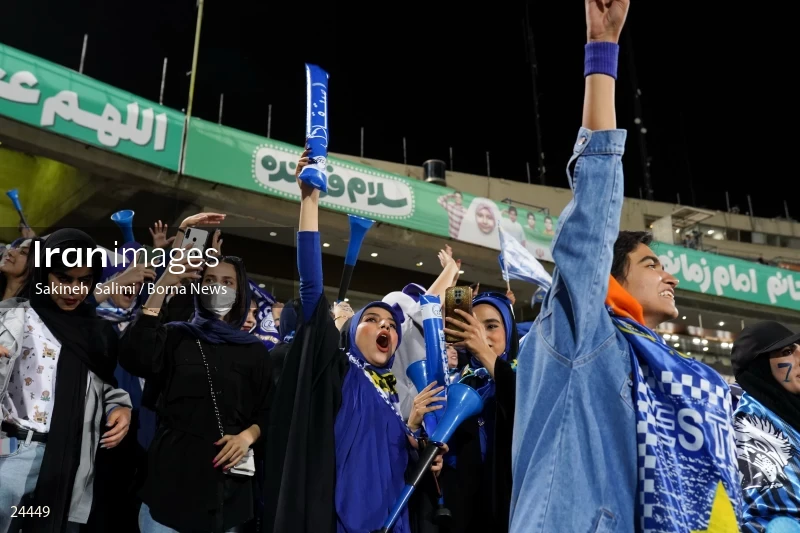 The first attendance of women in the stadium in a match of the Premier Football League of Iran