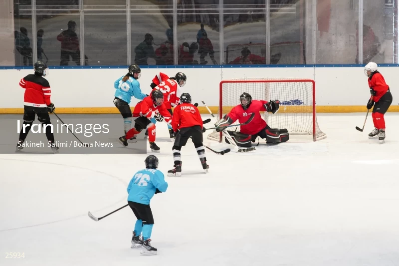 The training session of the Iranian women's national ice hockey team