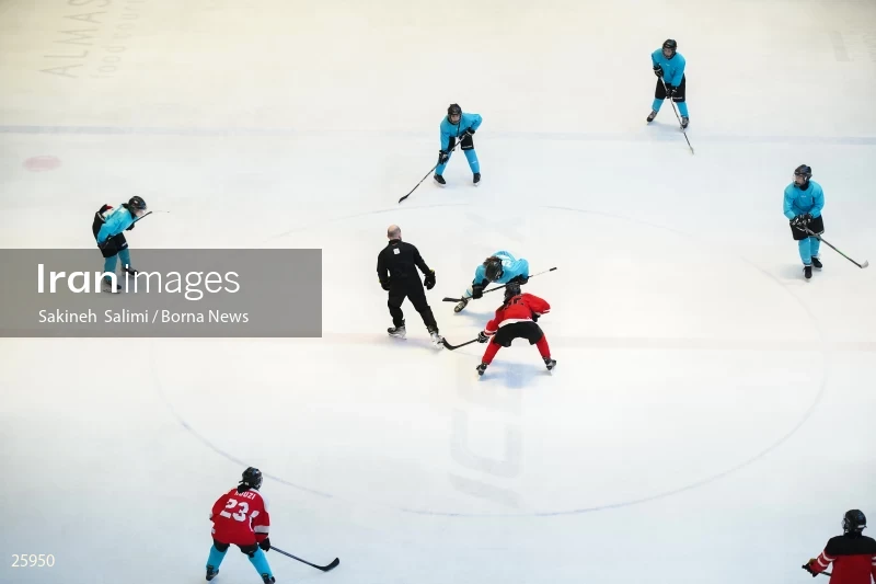 The training session of the Iranian women's national ice hockey team