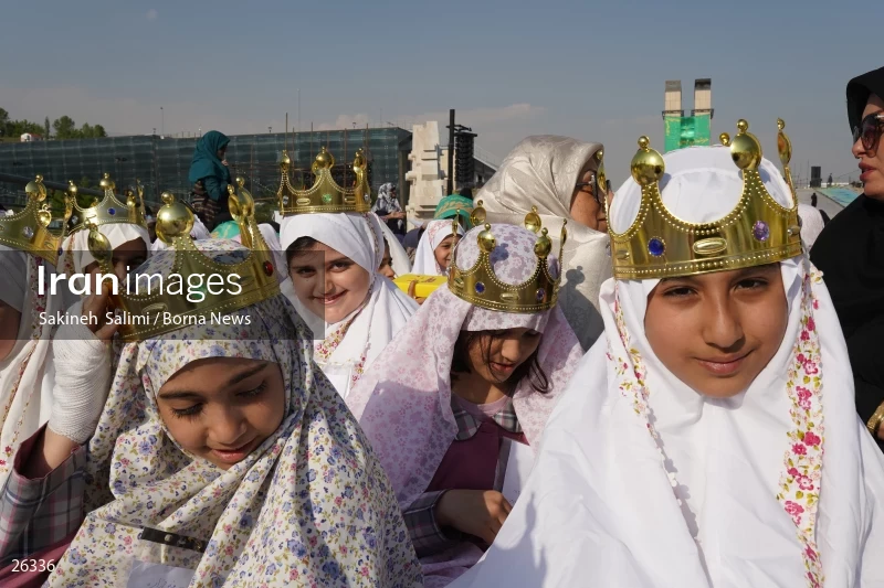 Celebration for first time fasting school girls in Tehran