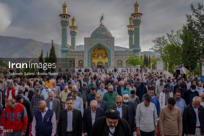 Iranians perform Eid al-Fitr prayers in Tehran