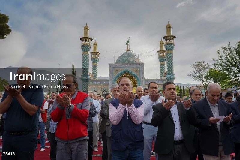 Iranians perform Eid al-Fitr prayers in Tehran