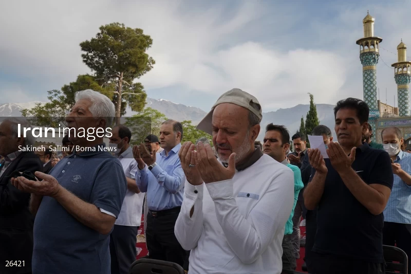 Iranians perform Eid al-Fitr prayers in Tehran