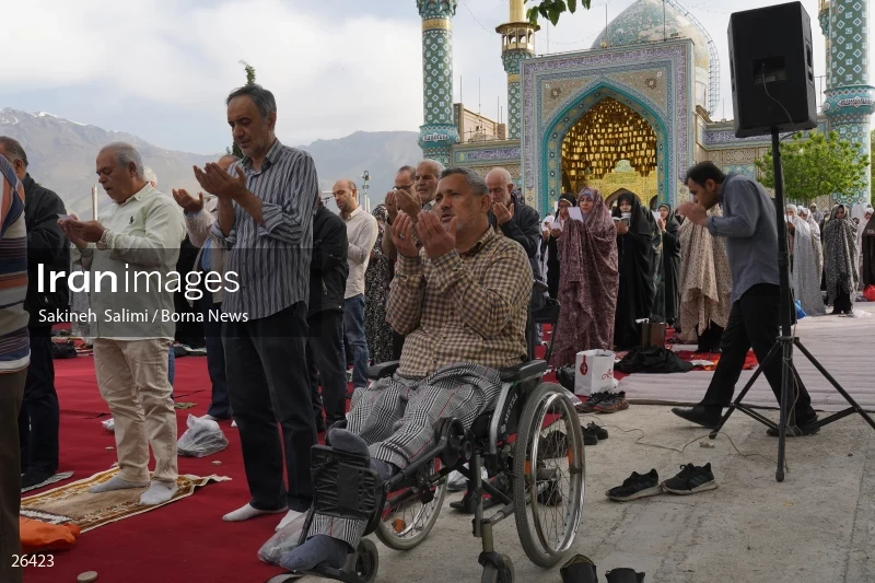 Iranians perform Eid al-Fitr prayers in Tehran