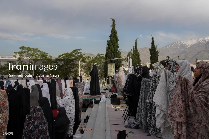 Iranians perform Eid al-Fitr prayers in Tehran