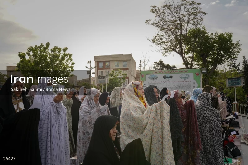 Iranians perform Eid al-Fitr prayers in Tehran