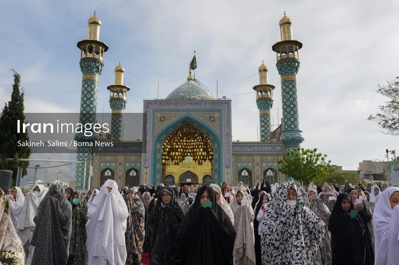 Iranians perform Eid al-Fitr prayers in Tehran