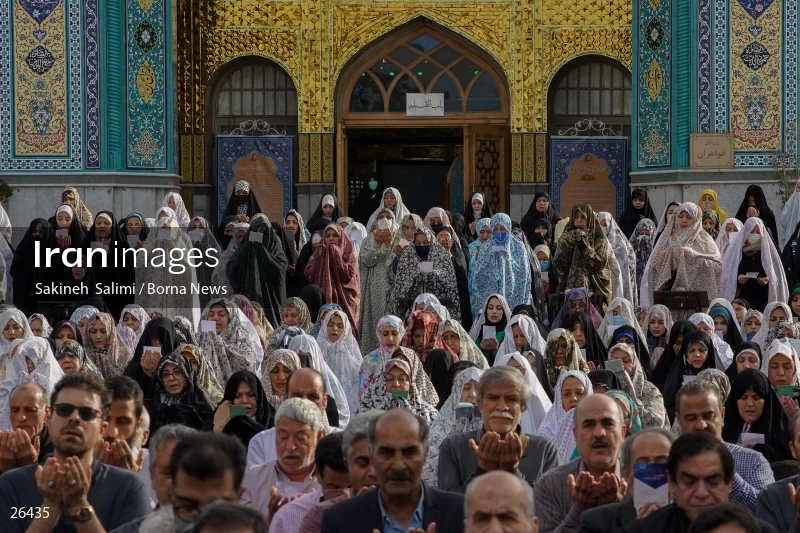 Iranians perform Eid al-Fitr prayers in Tehran